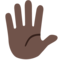 Raised Hand With Fingers Splayed - Black emoji on Google